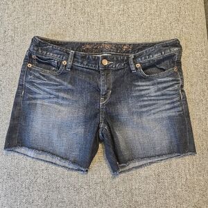 Vintage Express Mid Rise Cut-Off Shorts Dark Wash 5" Inseam